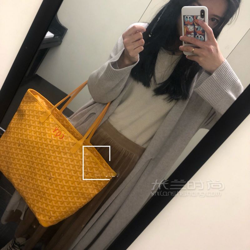 Goyard 高雅德 artois 拉鏈款黃色購(gòu)物袋大號(hào) 狗牙的這款包我覺得真的是Tote (9)