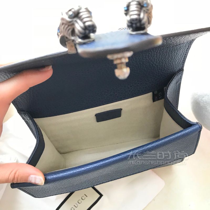 第一年留學(xué) 暑假回國禮物 Gucci Dionysus2018新色 深藍(lán)色酒神mini (2)