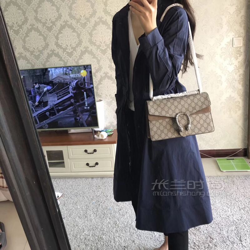 GUCCI古奇Dionysus酒神拼色女士鏈條包單肩斜挎女包 (1)