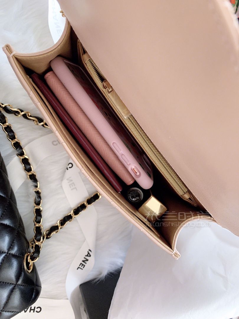 【Chanel】2019春夏最火珍珠包淺米色中號(hào) (4)