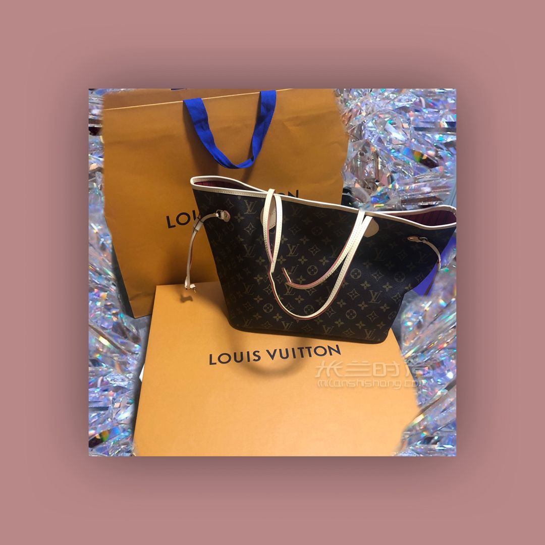 8_記人生第一個奢侈品包包／LV neverfull 中號_單肩包_箱包