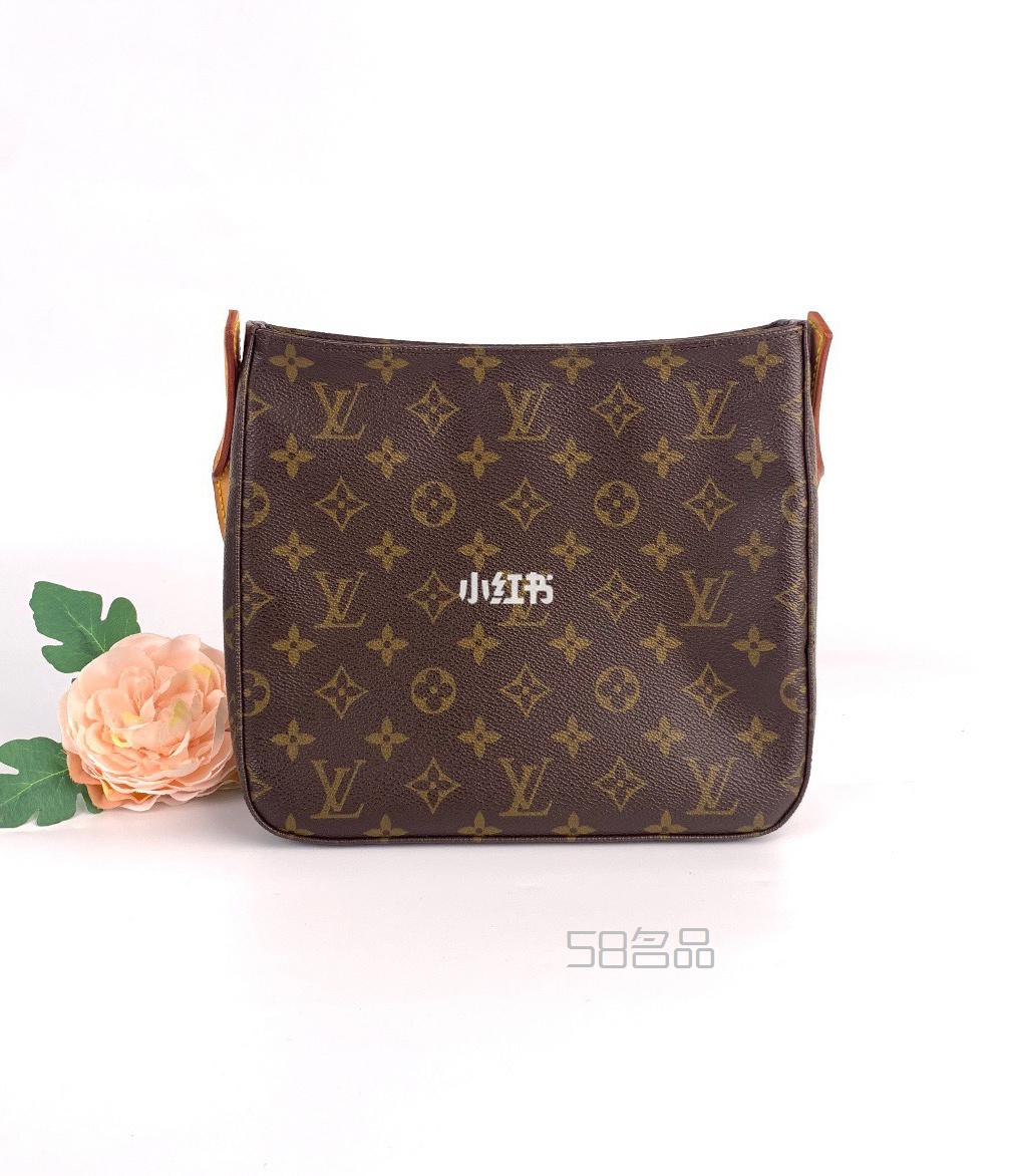 99新 Lv 路易威登 looping中號 中古老花包,lv手鏈辨認真假_12