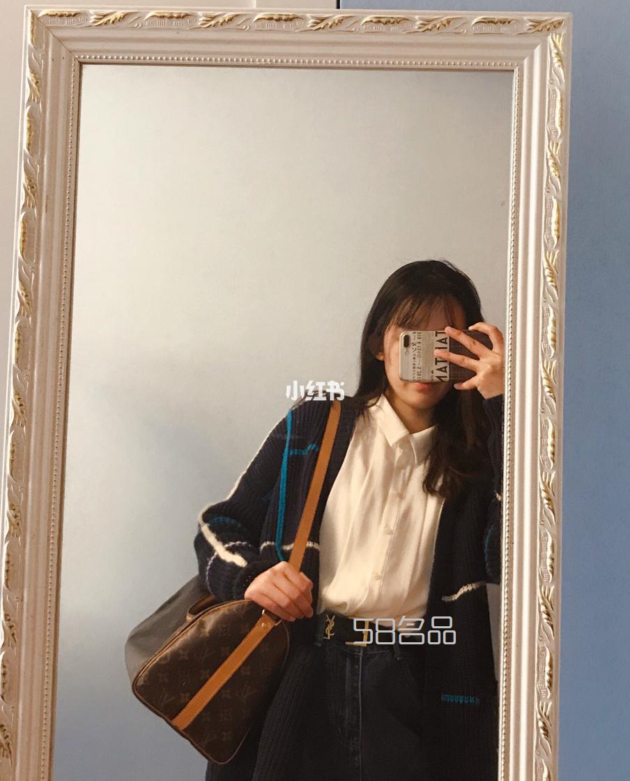 LV speedy30老花包上身圖｜媽媽淘汰下來(lái)的包,lv子母包系帶_5