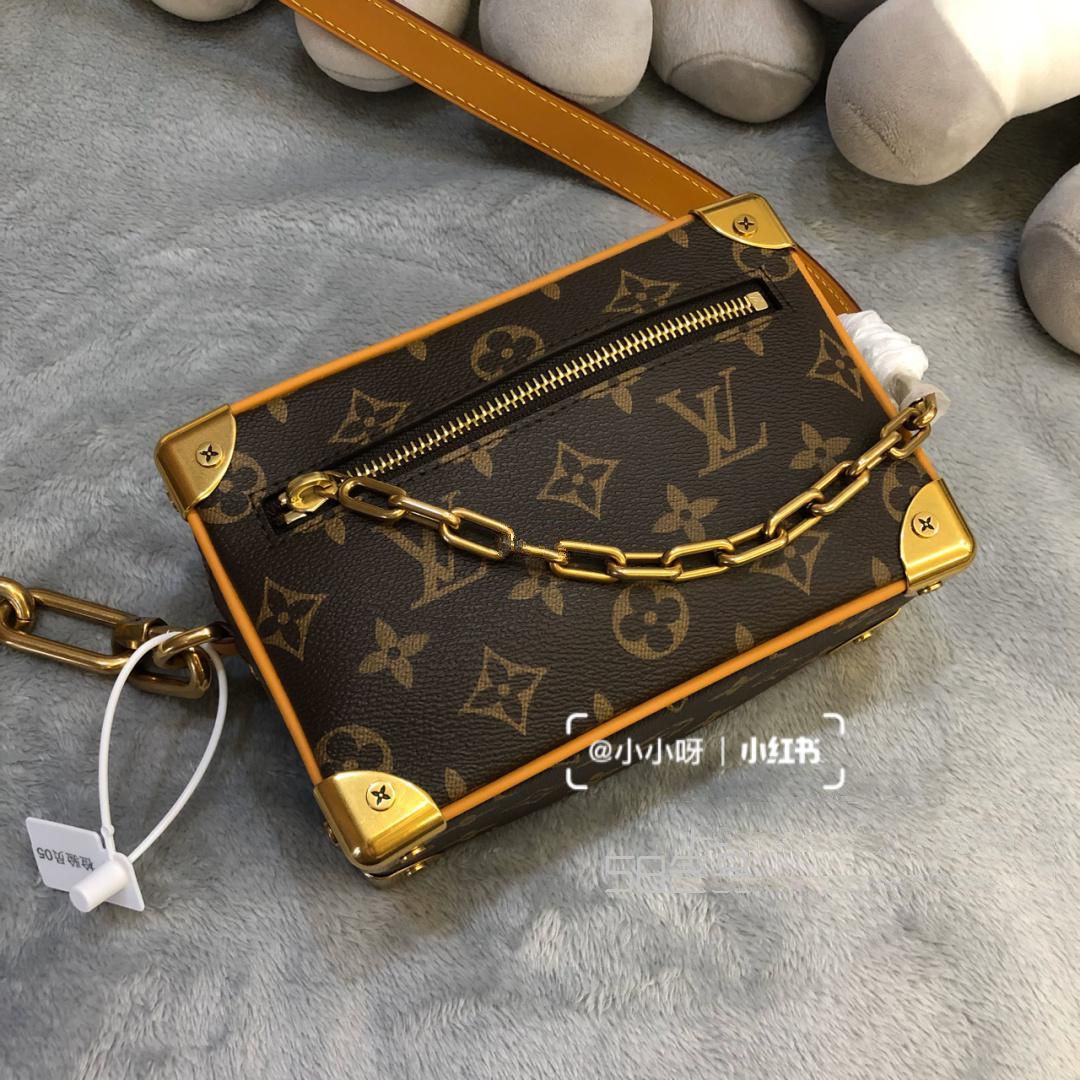 LV軟盒子包mini soft trunk使用中2個(gè)缺點(diǎn),lv官網(wǎng)M 55213棋盤格_10