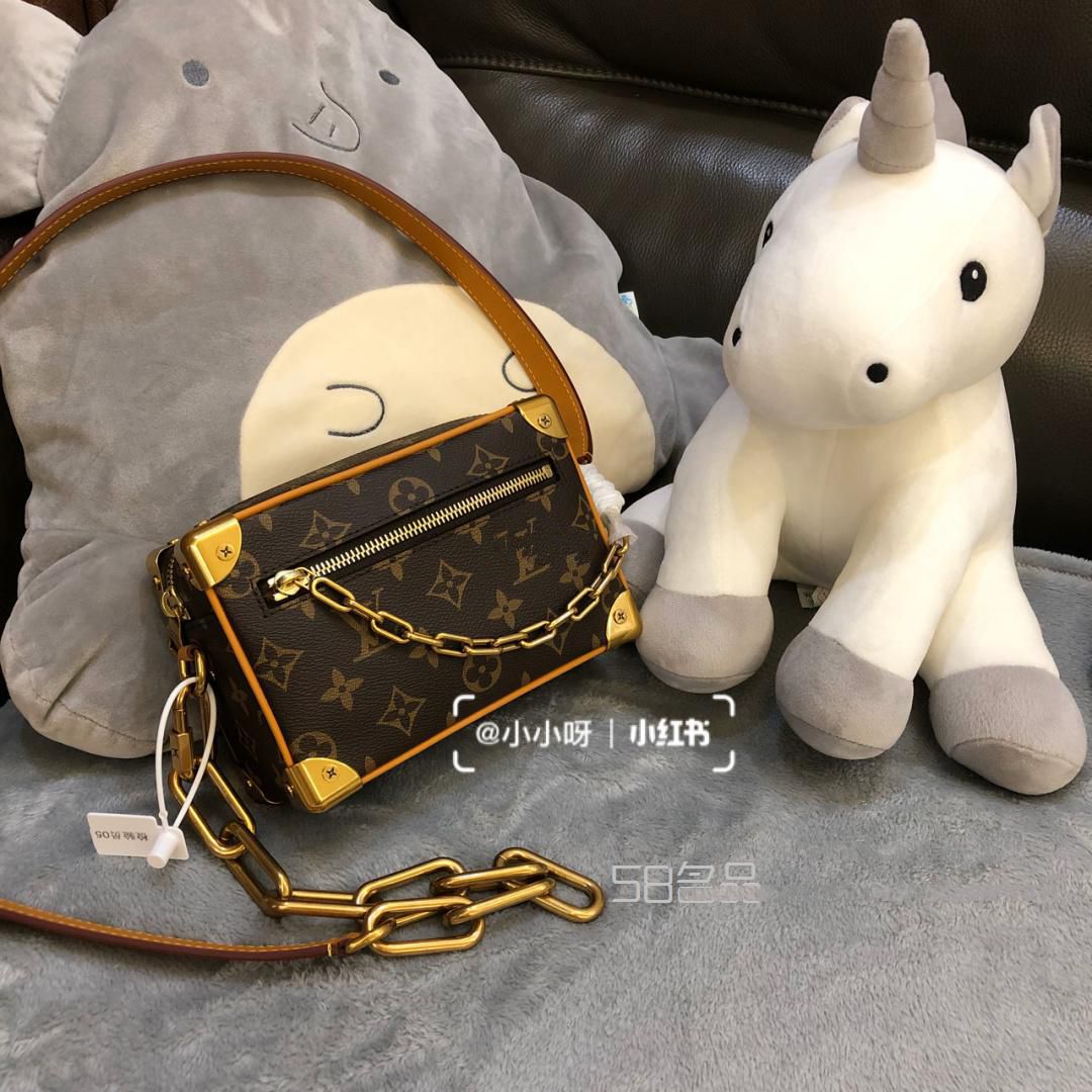 LV軟盒子包mini soft trunk使用中2個(gè)缺點(diǎn),lv官網(wǎng)M 55213棋盤格_1