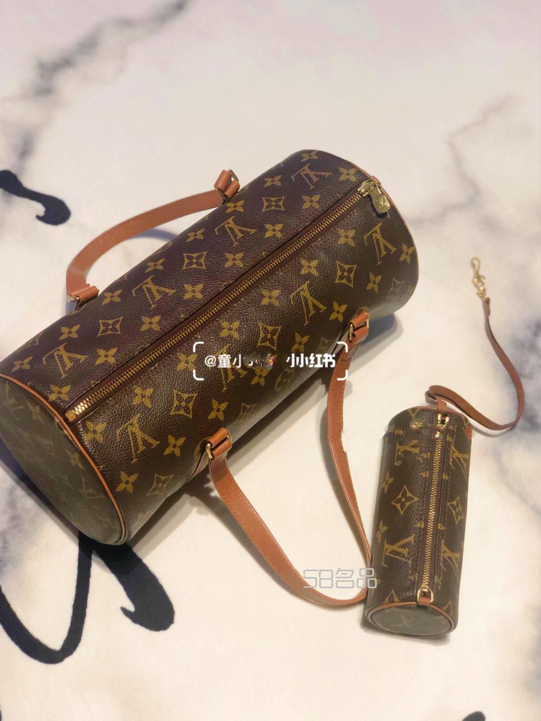 第二只中古包——LV圓筒子母包,lv 純黑錢包_12