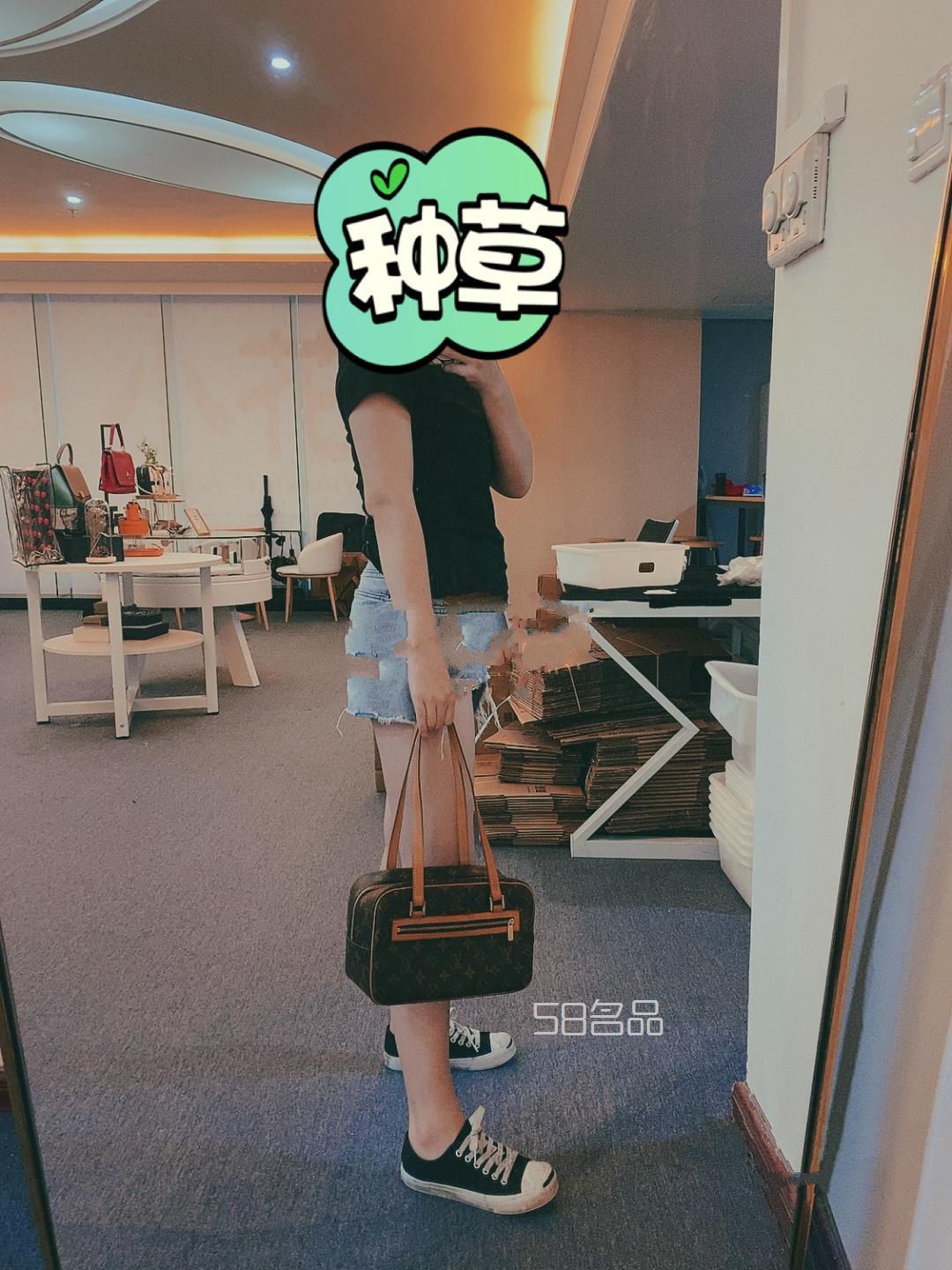叮咚｜lv 老花中古盒子包,lv鴕鳥皮包包_5