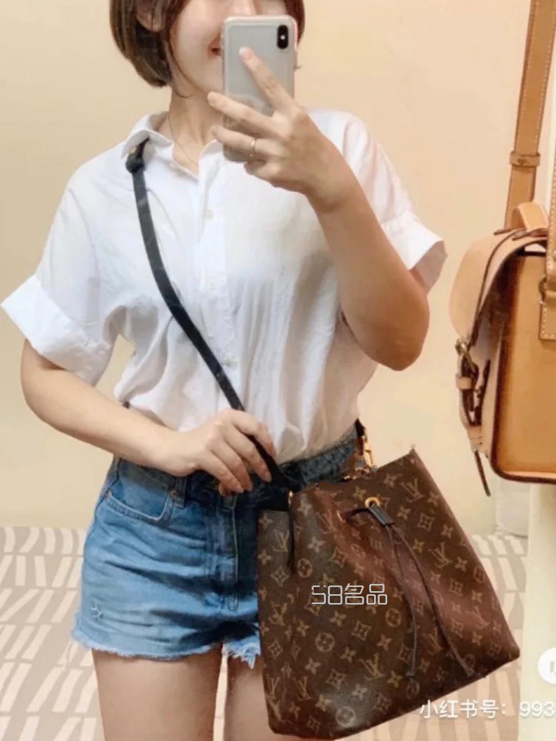 矮個子肉肉女的LV neonoe vs noe bb 水桶包,lv的貝殼包買漆皮還是水波紋好_14