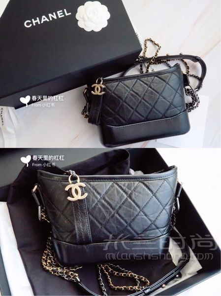 新入手包包之美包推薦Chanel Gabrielle handbag香奈兒小號流浪包全黑色_1