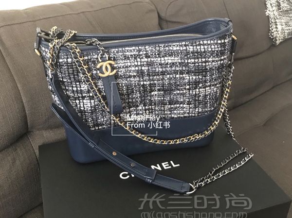 Chanel香奈兒流浪包 新款藍色毛呢_6