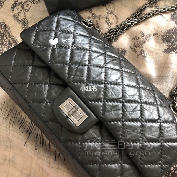 Chanel2.55小號黑銀_3