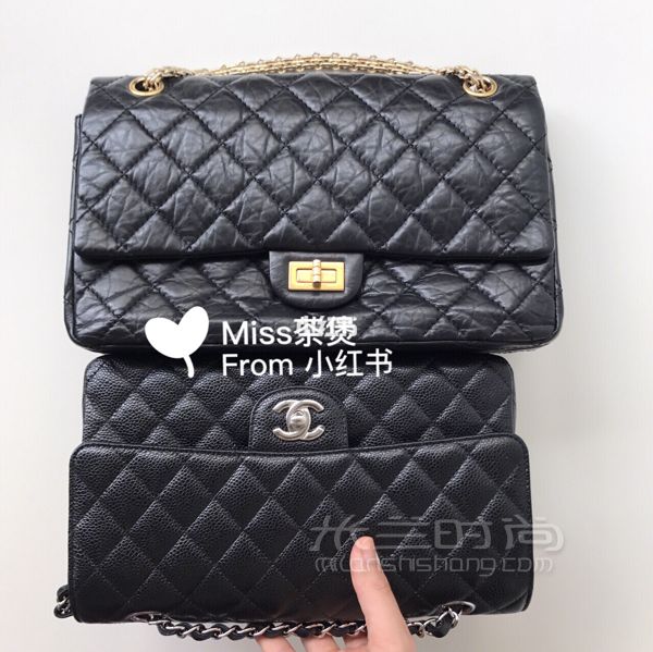 實(shí)用帖Chanel 2.55中號(hào)cf中號(hào)比較_2