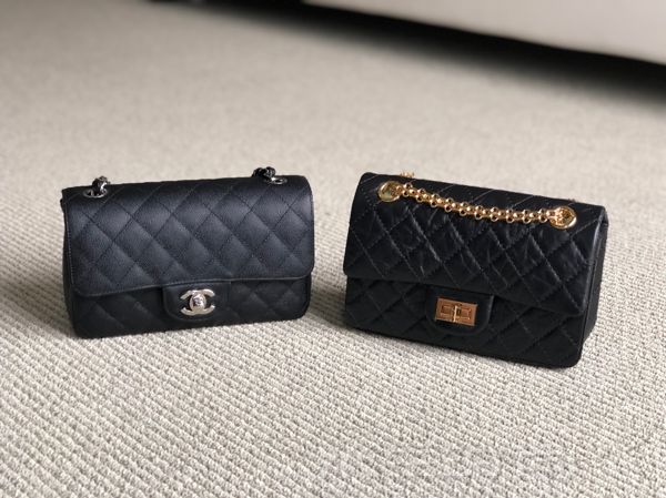 Chanel CF Mini  2.55 Mini 對比 +上身圖_1