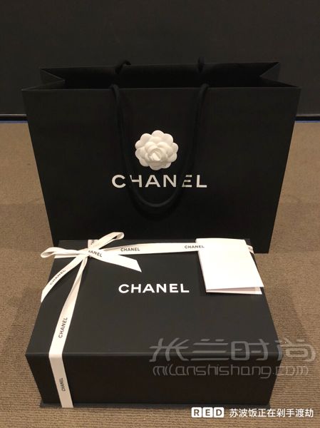 香奈兒Leboy中號黑銀 荔枝牛皮做舊銀（vscf大小對比）_2