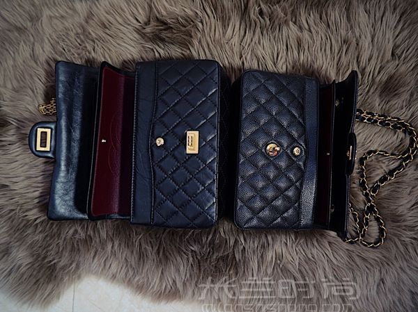 Chanel CF 和 2.55 小號黑金對比_2