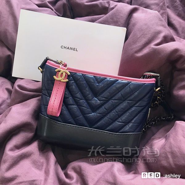 Chanel·GabrielleV紋撞色流浪包 香港圓方購入_1
