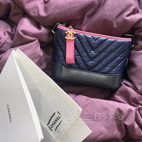 Chanel·GabrielleV紋撞色流浪包 香港圓方購入_2