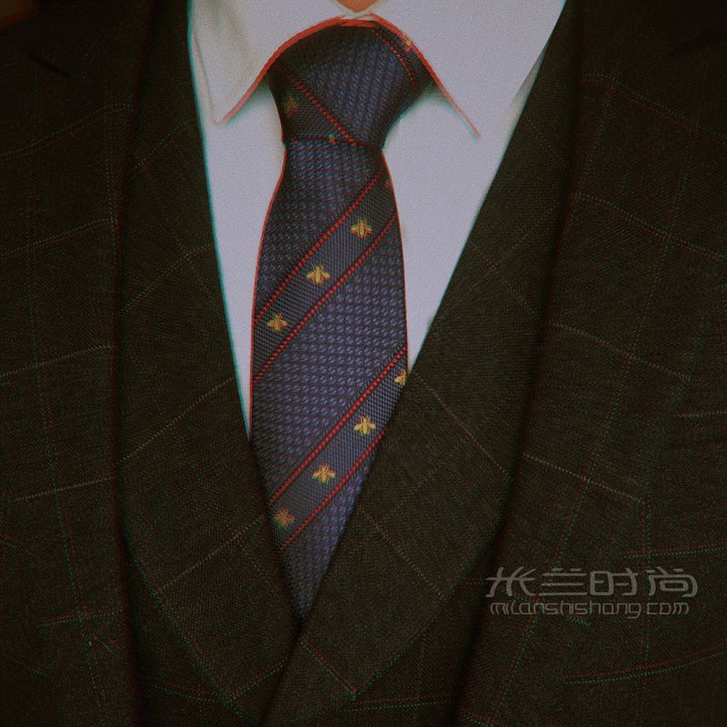 GUGGI小蜜蜂領(lǐng)帶 男朋友禮物領(lǐng)帶_1