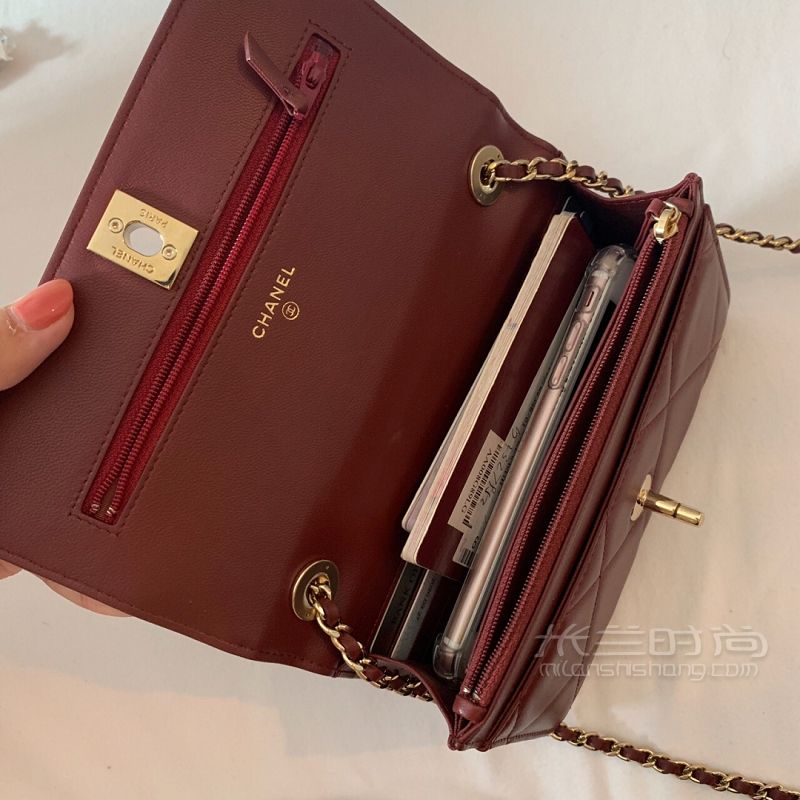維也納入Chanel秋冬新款車?yán)遄哟罅飧駑oc包_7