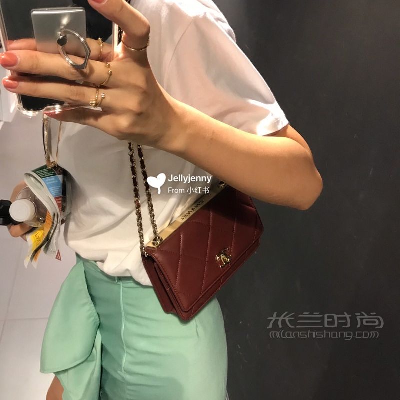 維也納入Chanel秋冬新款車?yán)遄哟罅飧駑oc包_1
