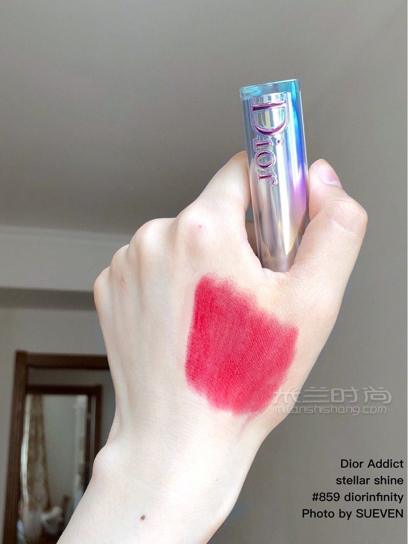 草莓硬糖口紅怎么樣？dior銀管新色859試色圖片_4