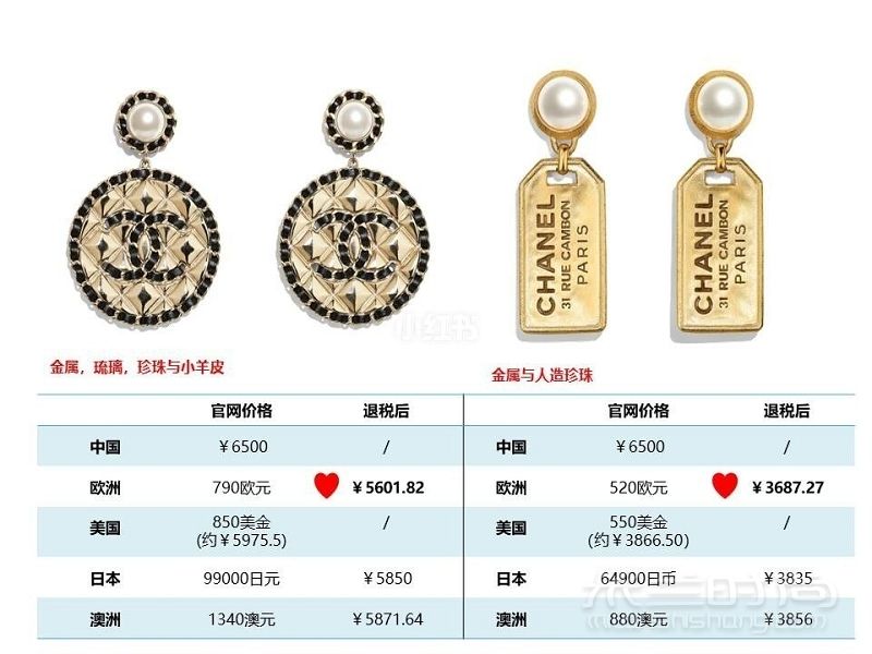 CHANEL香奈兒入門耳釘全球比價攻略_6
