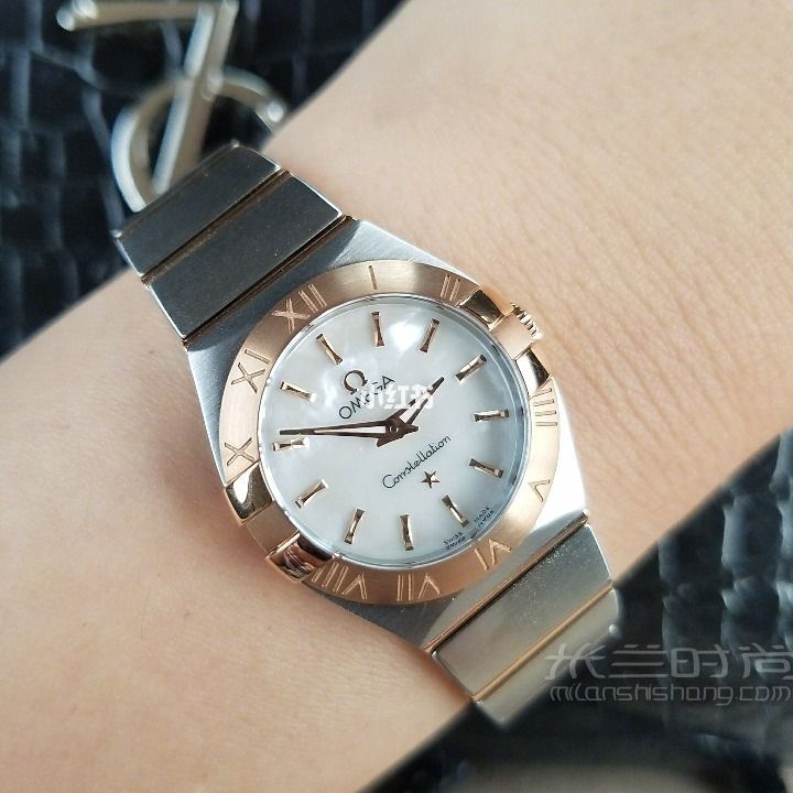 歐米茄Omega 星座系列石英間金鋼帶女士手表_2