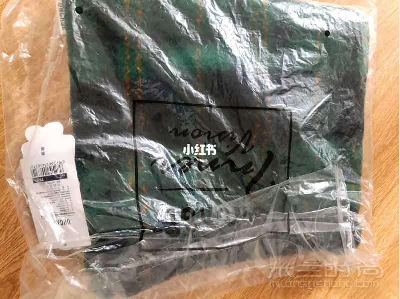 最后買了綠毛呢格子包 毛呢箱包_3
