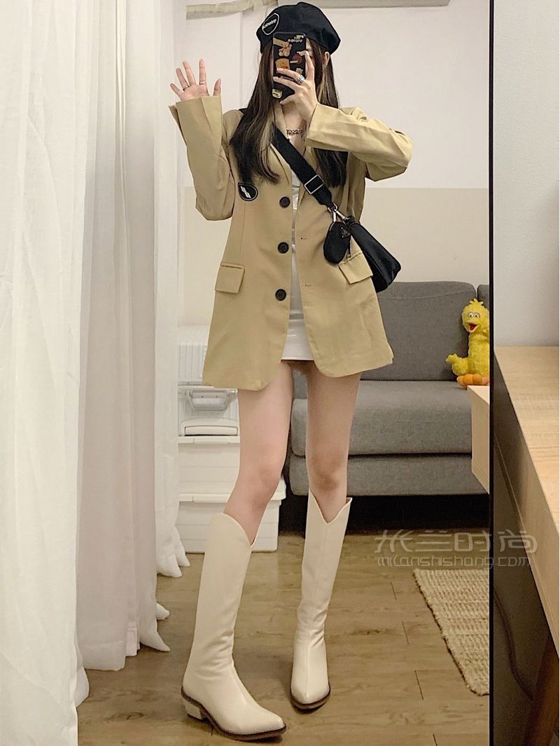 小個(gè)子女生 秋冬超A西裝辣妹出行穿搭_2