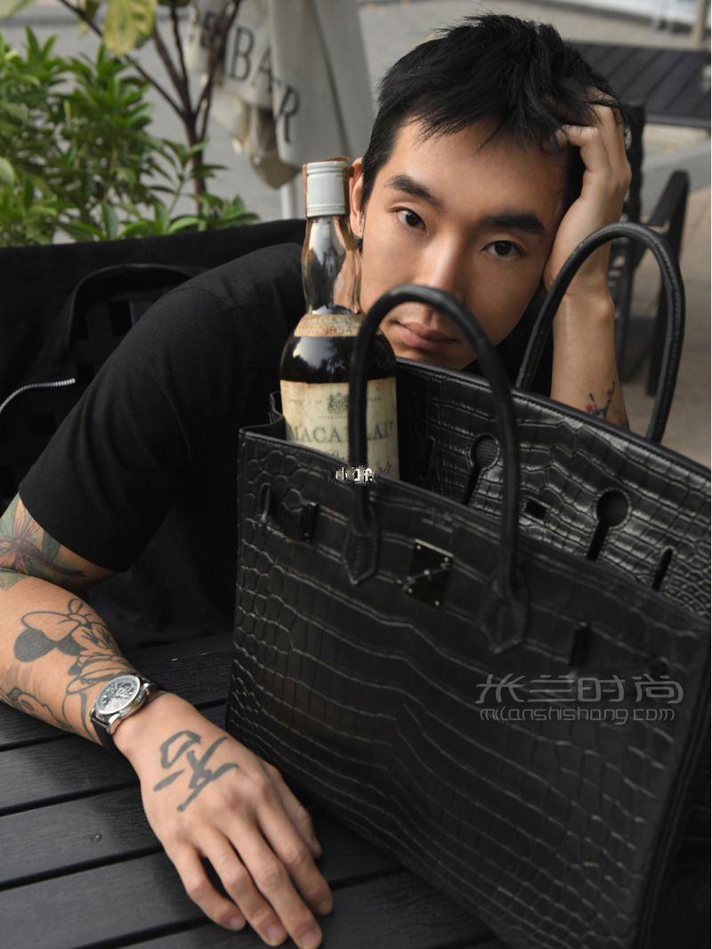 絕版的Hermes愛馬仕鱷魚皮 so black Birkin 35_1