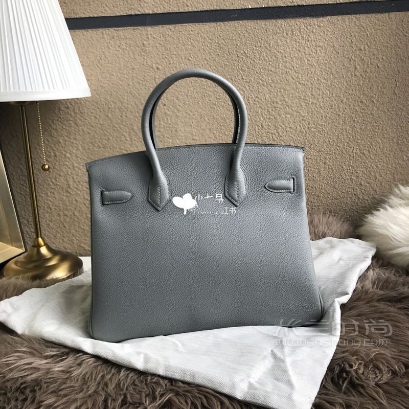 Hermes定制Birkin30海鷗灰實(shí)拍圖_4