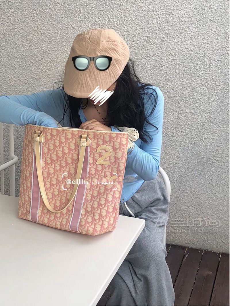 1000塊的中古迪奧包 vintage Dior粉老花中古包太香啦_1