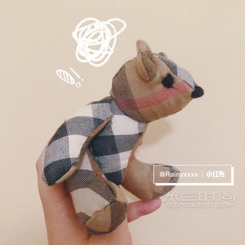 burberry拆包縫小熊掛件 博柏利水桶包_6
