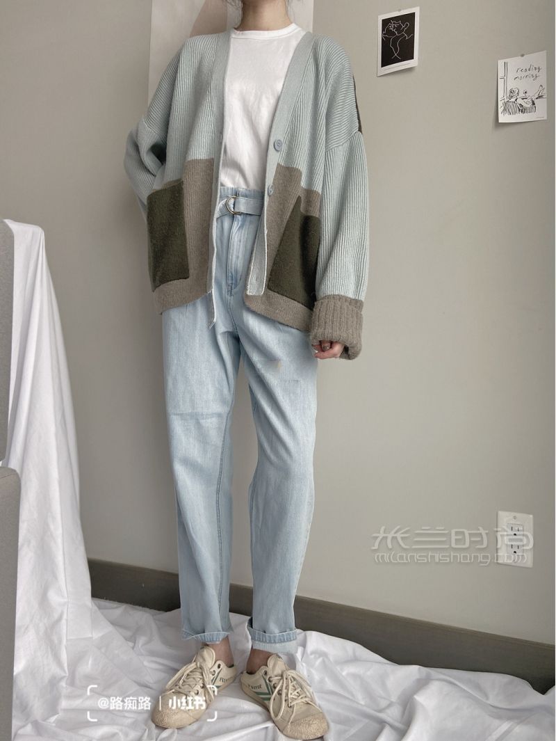 優(yōu)衣庫(kù)20春夏新品 奶油色牛仔褲_5
