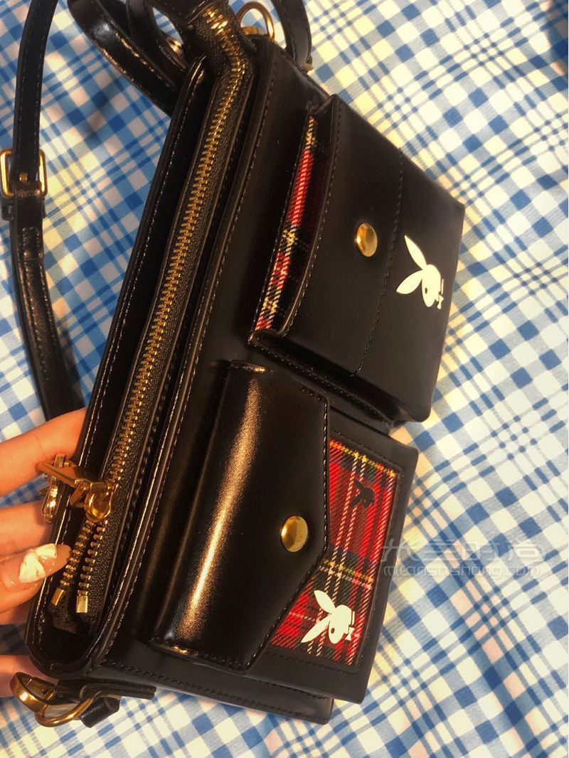 playboy 家紅格子法棍包 質(zhì)感超棒_3