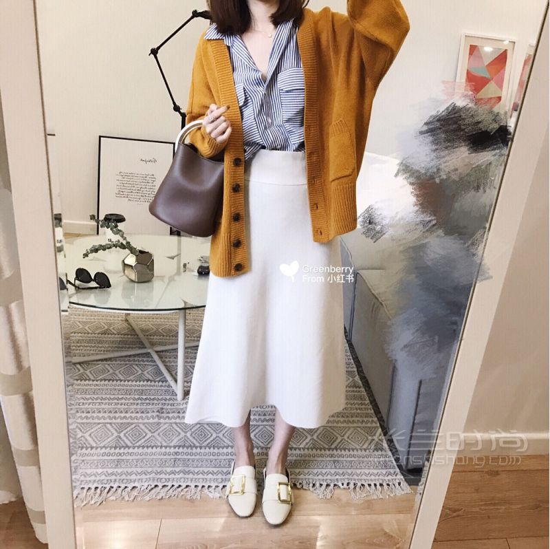 日常通勤上班怎么穿搭？條紋襯衫清爽風(fēng)_3