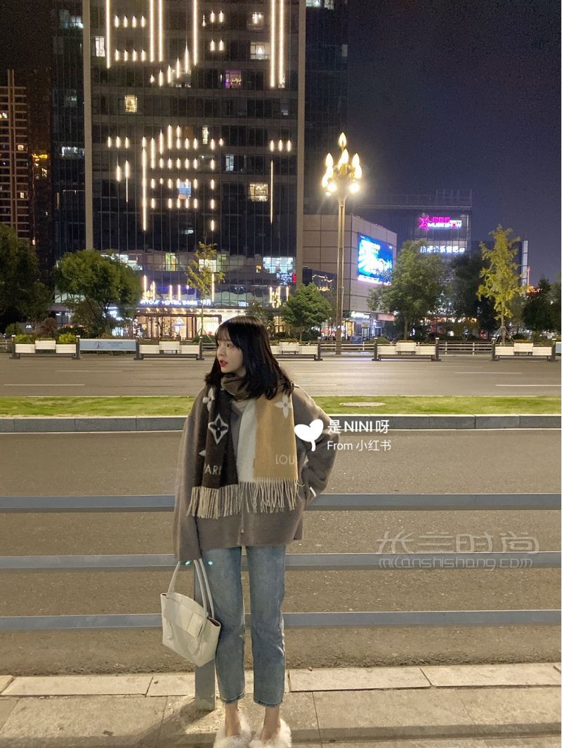 LV漸變色羊絨圍巾也太太太好看了吧！-純羊毛圍巾-百搭_5